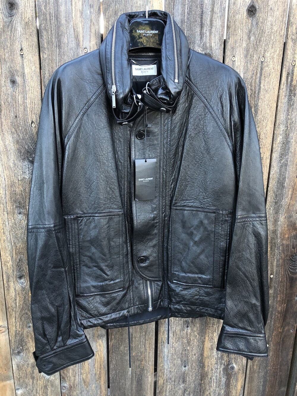 Saint Laurent 2017 Leather Jacket Black Sz S 46 US 36